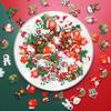 10-200pcs Kawaii Resin Christmas Charms Earring Pendant Diy Keyring Jewelry  Christmas Hanging Ornaments Decoration