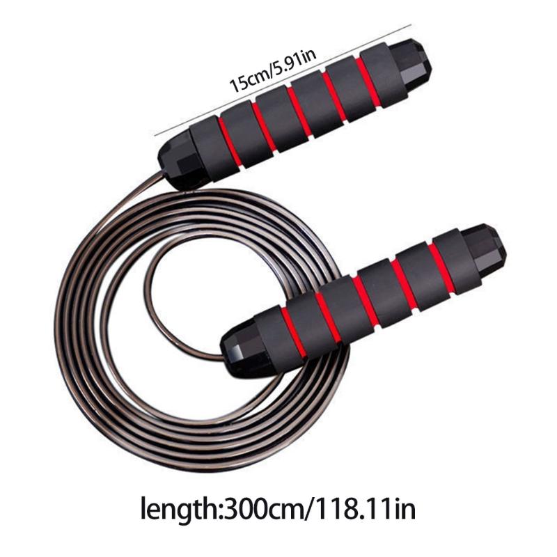 Nonslip Handle Skippings Rope Steel Wire Jump Rope Adjustable Weighted Fitness Exercise Rope for Endurances Training