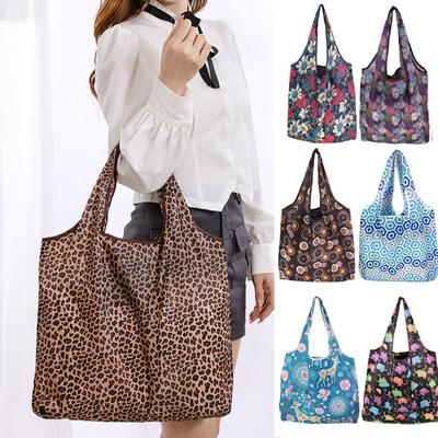1pcs Large Foldable 190T Polyester Shopping Bag - Printed Tote for Promotional Gifts