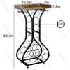 Modern Floor Standing Wine Rack Cabinet with Storage Shelves, Metal Wine Display Holder for Restaurant Bar and Living Room