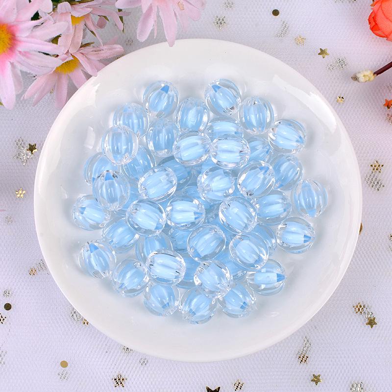 Acrylic Pumpkin Beads: 10mm Loose Beads for DIY Bracelets - New 2024 Style