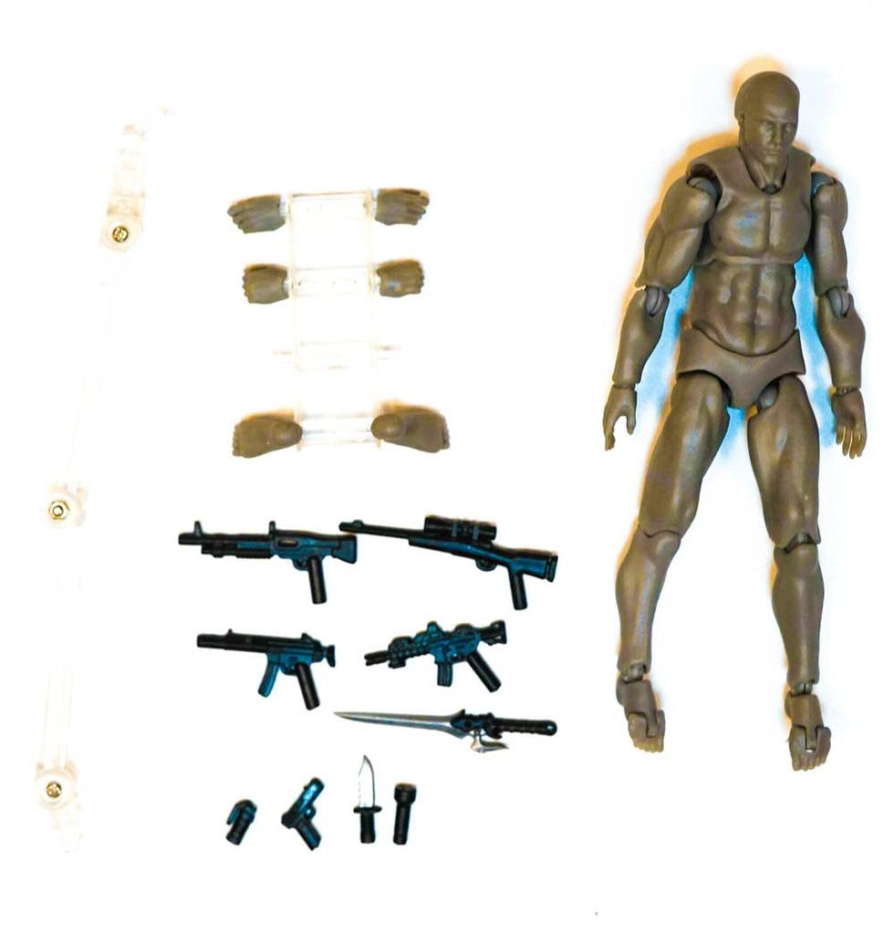 Drawing doll, female, gray, drawing model, human body model, Body-chan, Body-kun, base body, movable figure, painting model