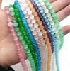 Rosa & Weiße Katzenaugen-Edelsteinperlen - DIY Handgefertigte Stränge für Armbänder