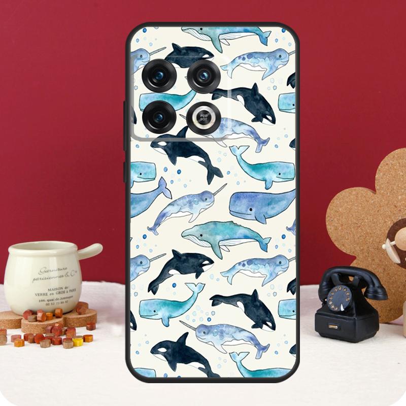 Orcas Killer Whales Cover For OnePlus 13 12 11 13R 12R 10 Pro 8T 10T OnePlus Nord CE 4 3 2 Lite N30 N20 N10 Case