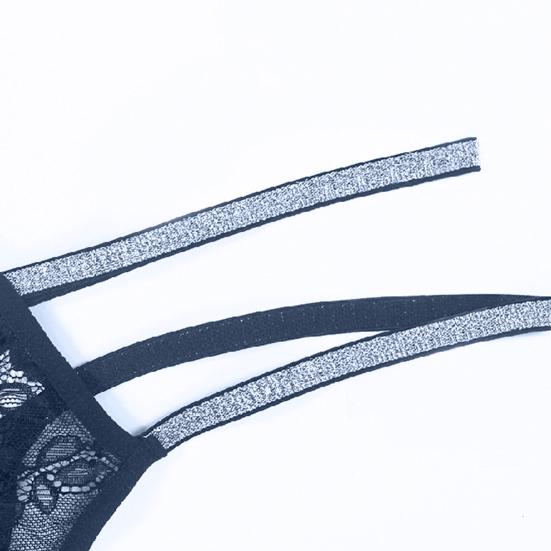 Sexy ženy Tanga G-string Nízký pas Průhledný Průsvitný Dutý Květinová Krajka Drahokamy Ramínka Prodyšné Měkké Dámské Spodní prádlo Krátké kalhotky