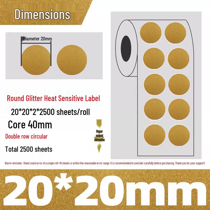 Silver Thermal Adhesive Printable Food Label