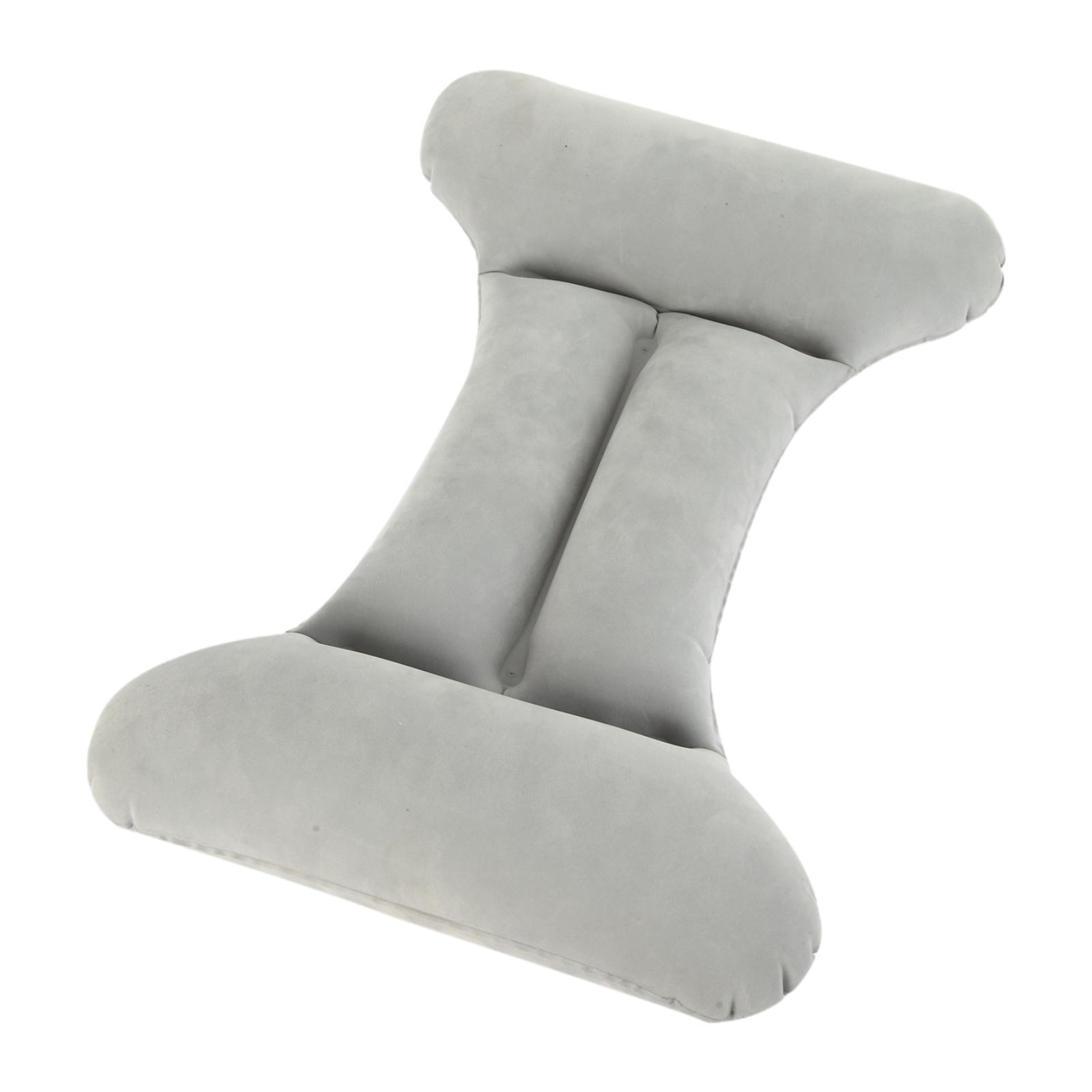 Inflatable Travel Pillow Bed Pillow Foldable Ergonomic Press to Inflate Low Back Cushion for Home Use Train Driving Flights