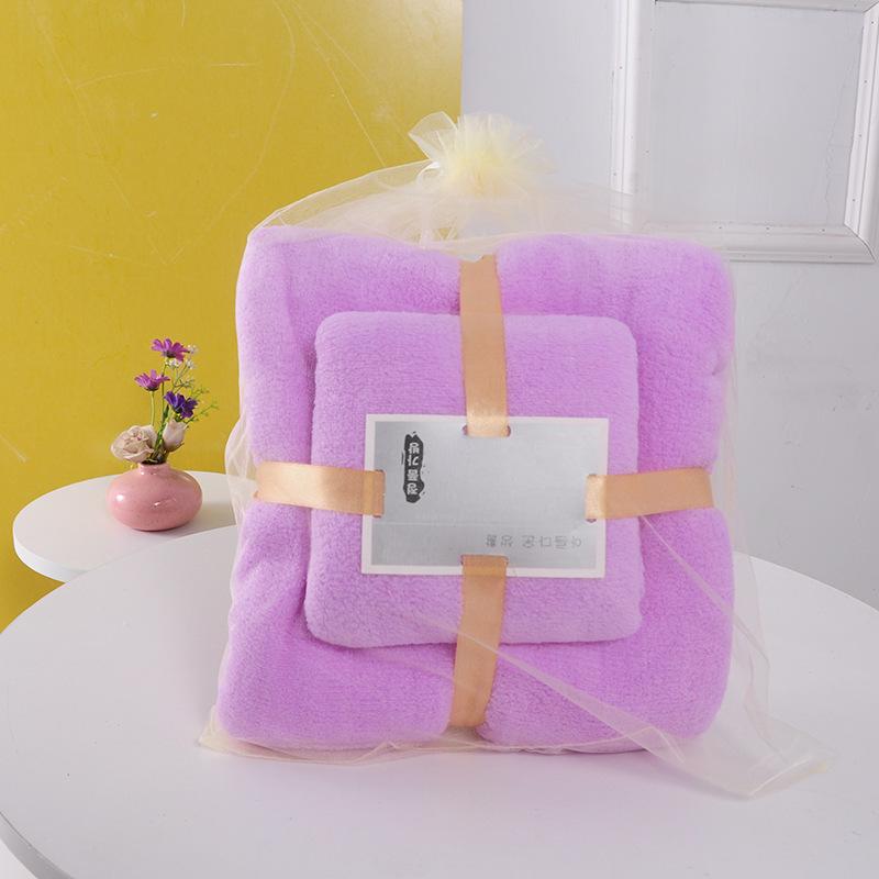 Mutter-Kind Korallenfleece Badetuch-Set - Weich, Dick, Saugfähig, 300g, Große Größe für den Heimgebrauch