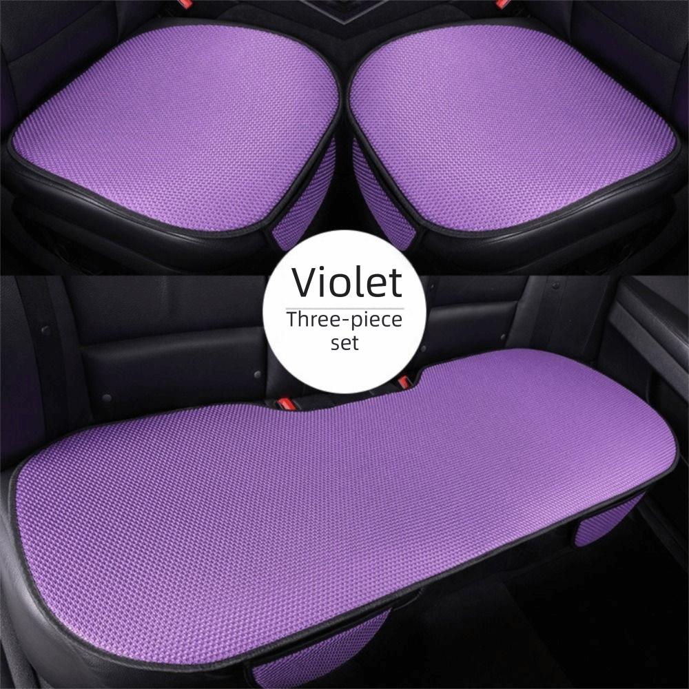 Ensemble trois pièces en tissu respirant et frais avec sac de rangement Coussin de siège de voiture universel Siège passager