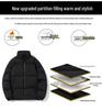 Men's Thick Winter Cotton-Padded Jacket with Loose Stand Collar