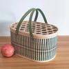 Vintage Moon Cake Box Chinese Style Picnic Basket Bread Storage Basket  New Year