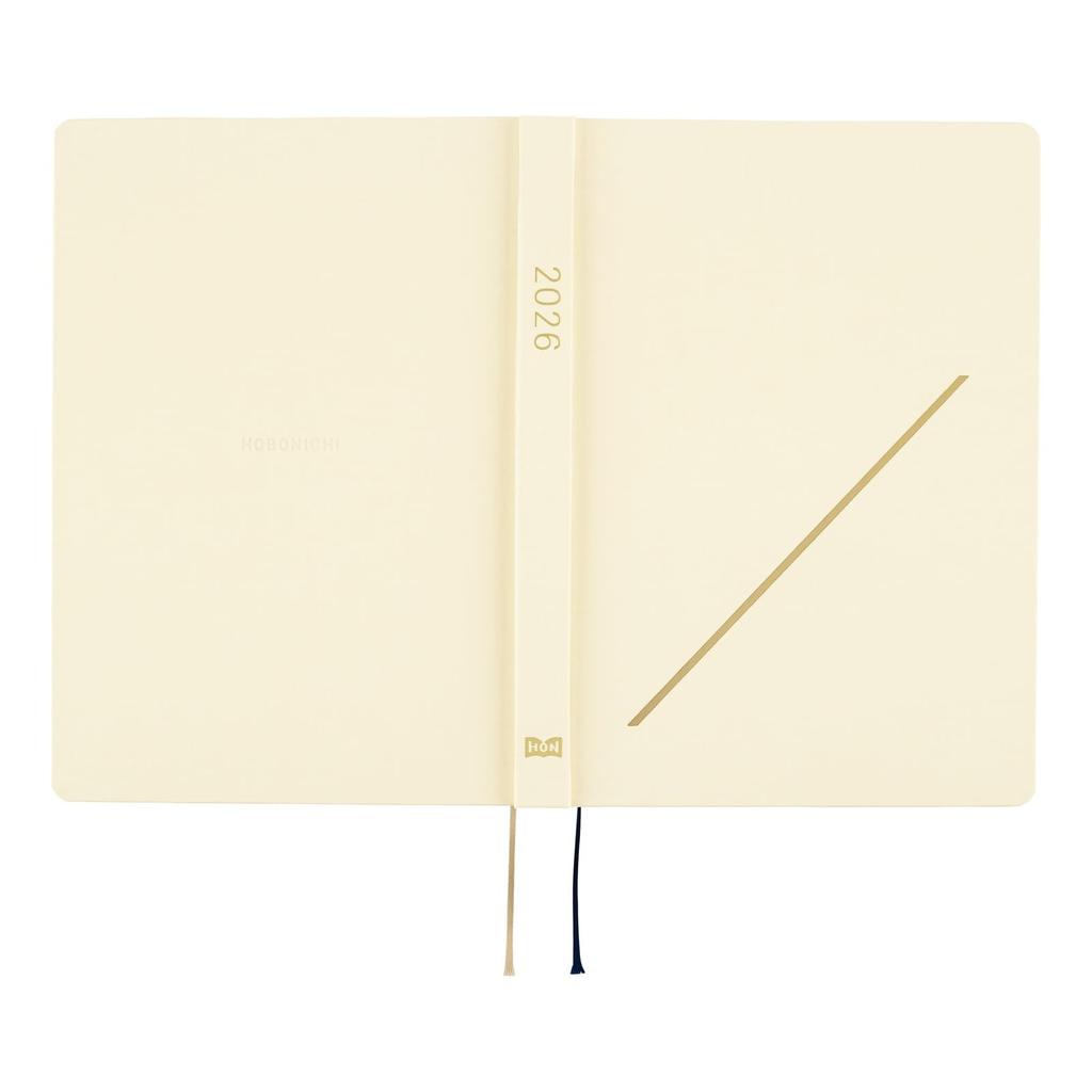 Hobonichi Techo 2026 HON Slash 1 Page Per Day January Monday (Ivory) [A5 / / / Start]
