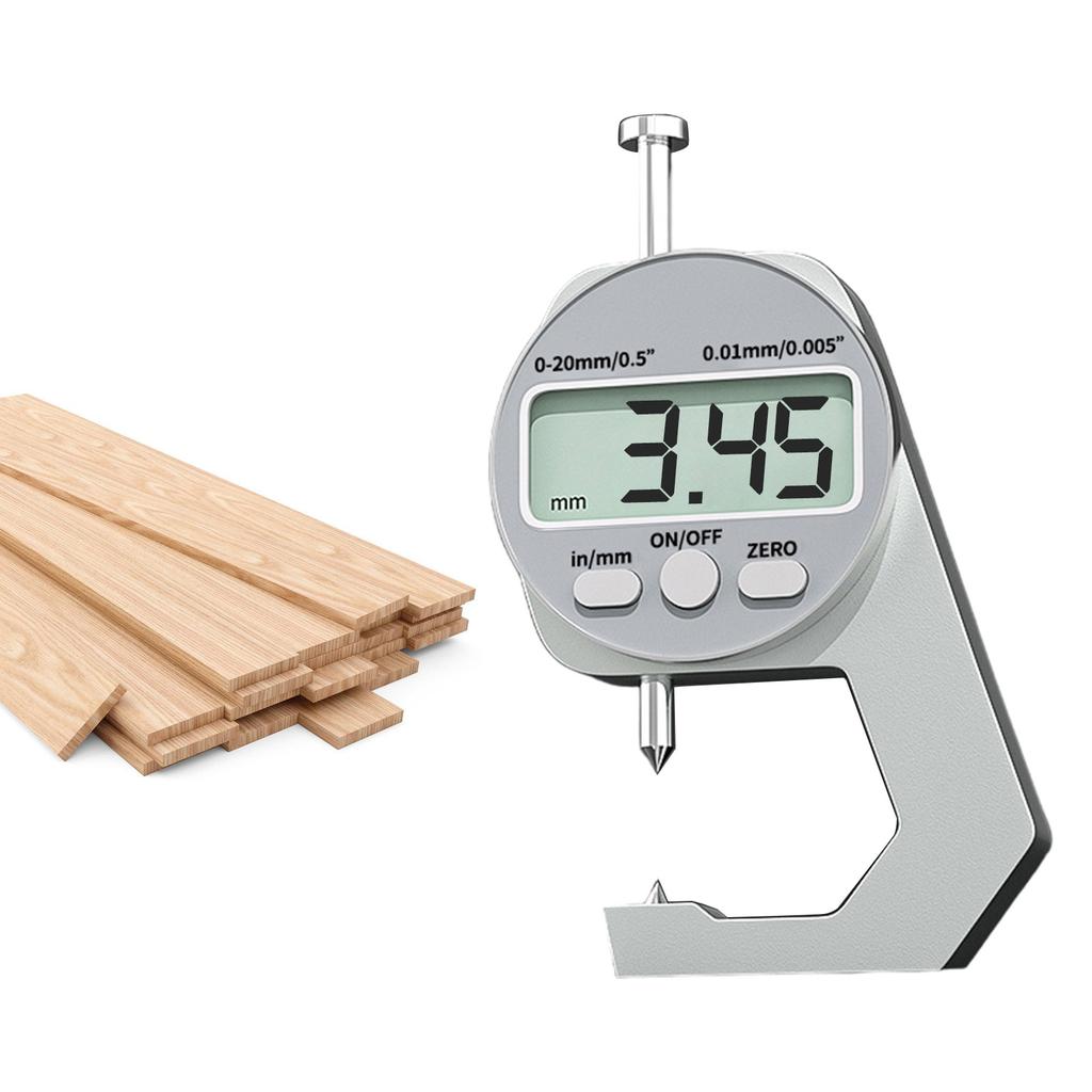 Precisions Digital Thickness Gauge High Accuracy Electronic Micrometer with Clear LCD Display Precise Thickness Meter