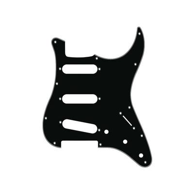 Fender Modern Style 11-Hole Stratocaster Pickguard S/S/S Black