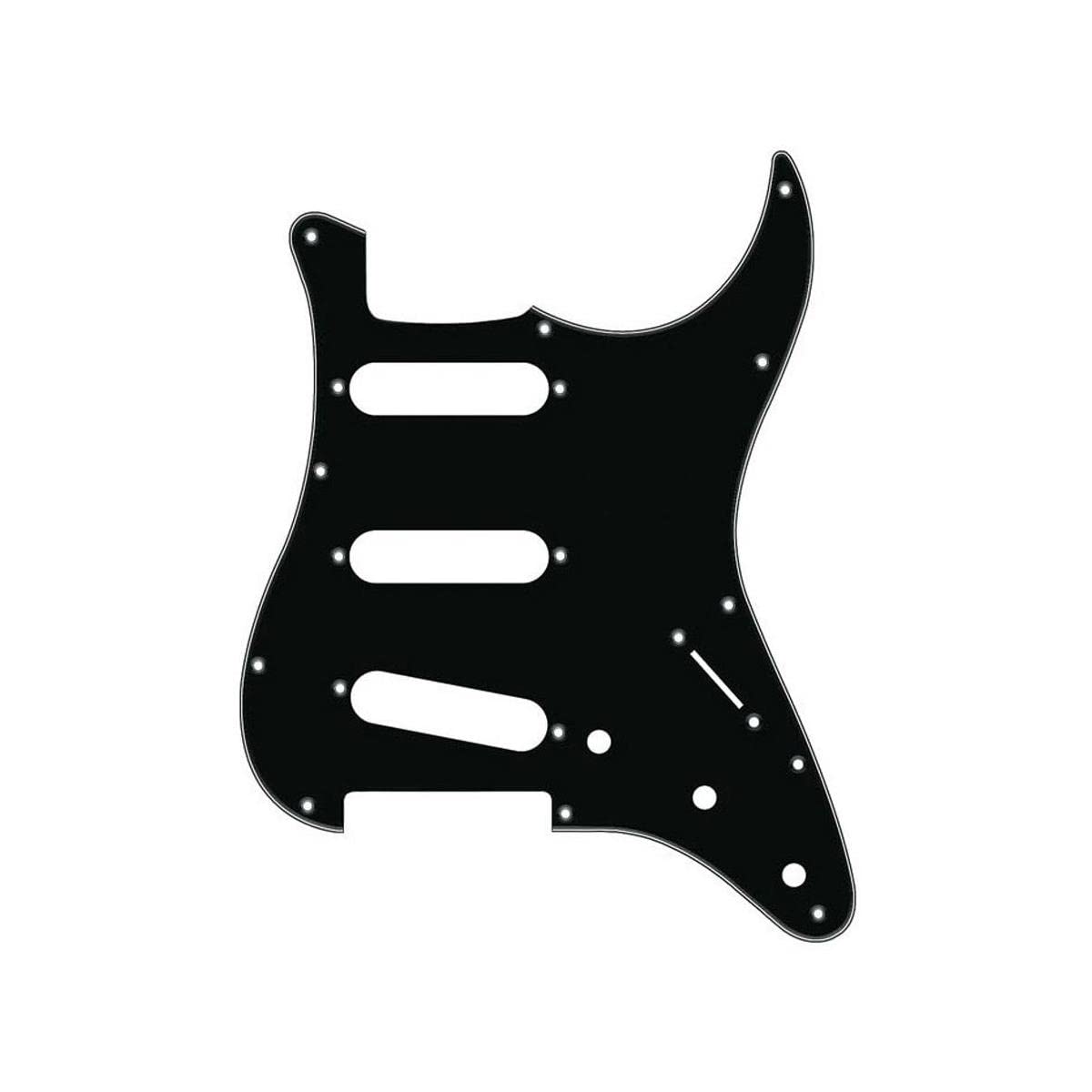 

Fender Pickguard BLACK 11-HOLE MODERN-STYLE STRATOCASTER® S/S/S PICKGUARD, чёрный