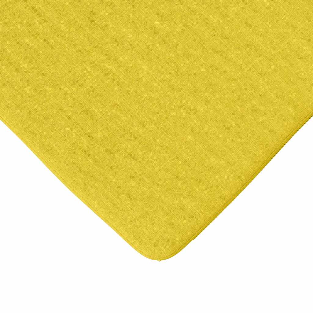 Seat Cushions 4 pcs Light Yellow 40 x 40 x 3 cm Fabric