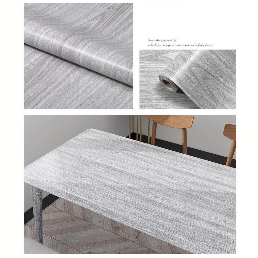 Self-Adhesive Wood Grain Door Sticker Peel & Stick Wooden Vinyl Wrap Furniture Renovation, Waterproof Wardrobe Cabinet Film Home Decor Wallpaper