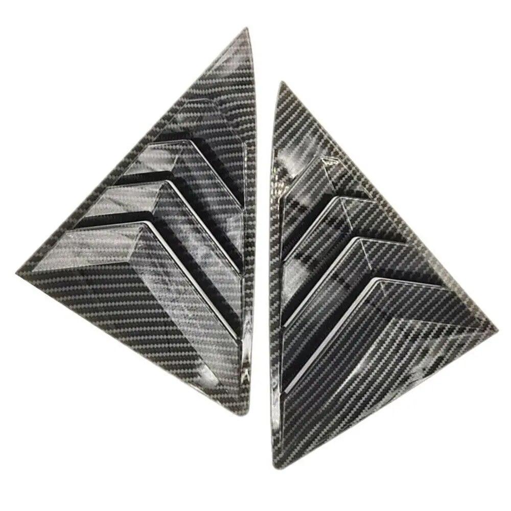 For Toyota Camry Sedan 2012-2017 Car Rear Louver Window Side Shutter Cover Trim Sticker Vent Scoop ABS Carbon Fiber Accessories