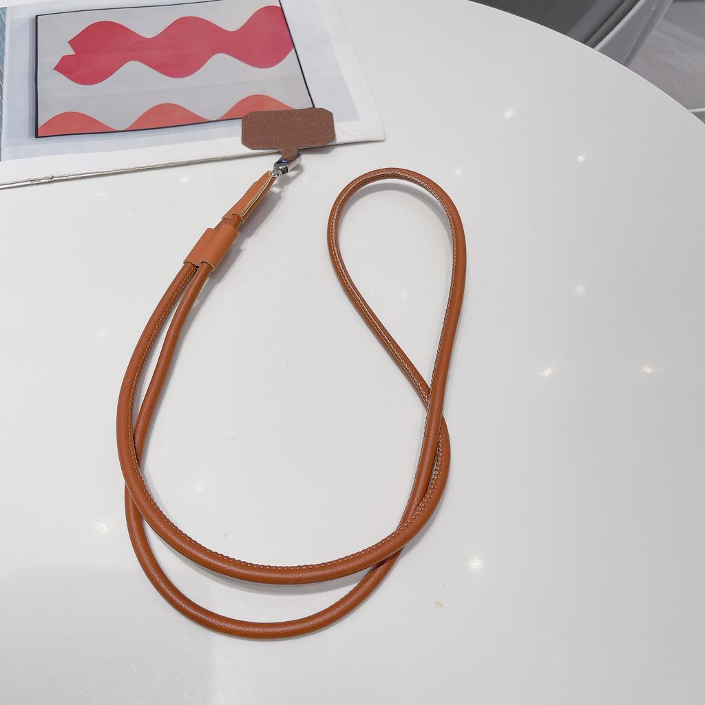 120 cm Long Crossbody Phone Lanyard Leather Pickup Chain Women's Long Neck Shoulder Strap Phone Case Universal Anti Loss Lanyard