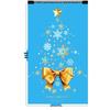 Gold Christmas Wreath & Tree Glass Door Sticker for Shop Windows