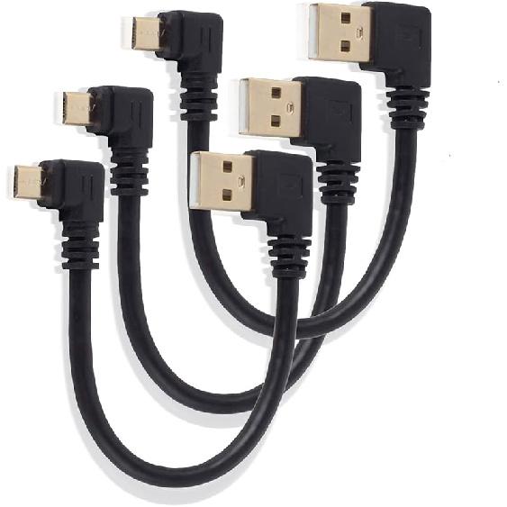

Herfair Мини USB-кабель 6 дюймов, Короткий MiniUSB-кабель, Прямой угол, USB-A на USB-Mini, Кабель для передачи данных и зарядки для видеорегистратора, Зеркала заднего вида, Навигатора, micro 5p
