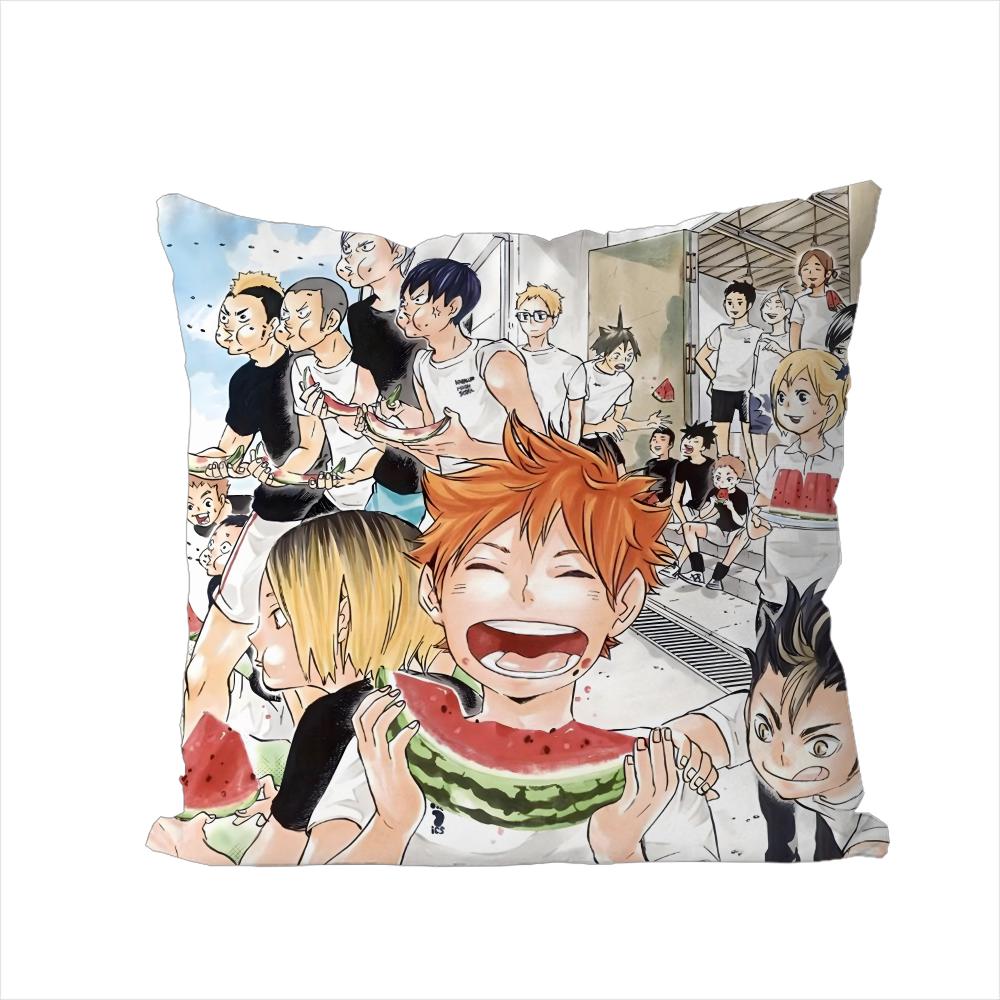 Anime HHaikyu Pillow Case For Car Sofa Decorative Home Doublesided Print Plush Square Throw Pillow Cushion Cover