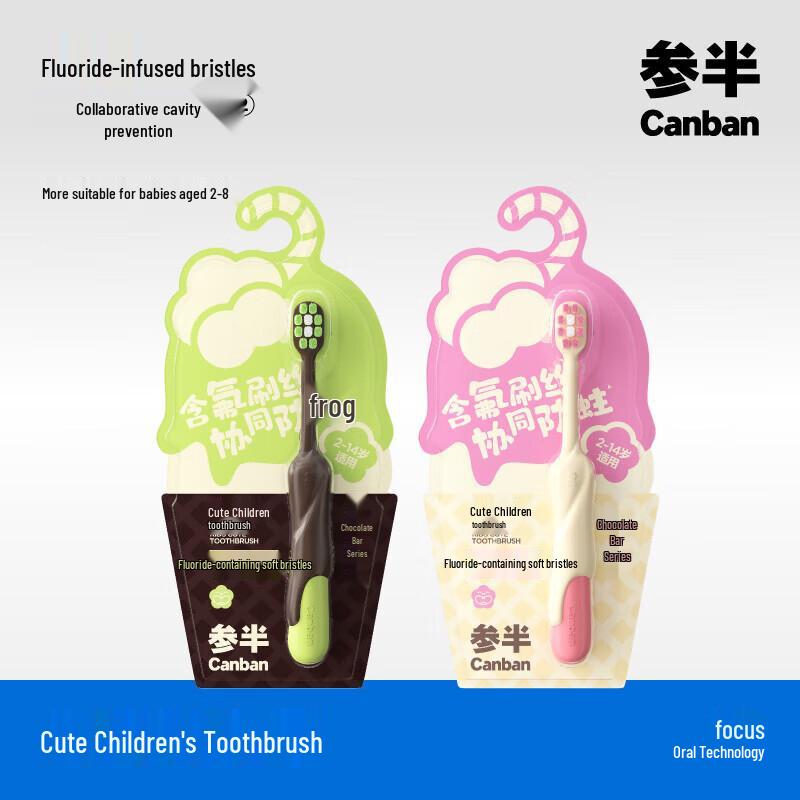 Детская зубная щетка Canban Kids с фтором, мягкая щетина