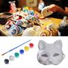 Cats Masquerade Mask Unpainted Mask with Acrylic Paint and Paint Brush for Kid Adult Halloween Masquerades Kid Birthday
