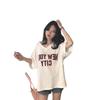 2025 Summer Women's V-Neck Short-Sleeve Casual Printed T-Shirts, Korean Style, Large Sizes
