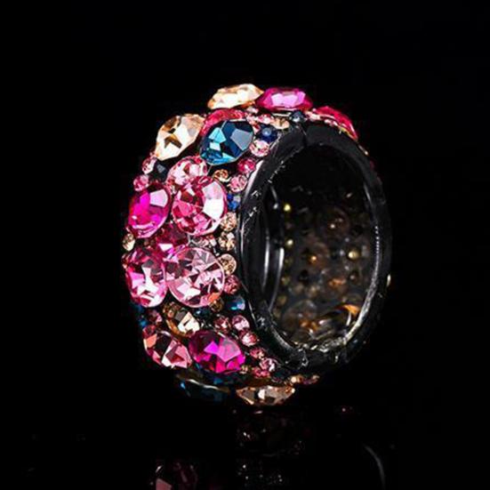Non-slip Comb Design Elegant Ponytail Hair Clip Colorful Rhinestone Decor Ponytail Hairpin Styling Tool
