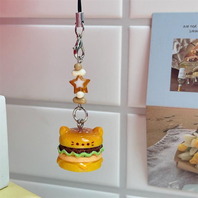 

Милый Гамбургер Кот Щенок Телефонная Цепочка Шнурок Сумка Брелок Подвеска Шарм Элегантное Кольцо для Ключей Сладкое Девочковое Украшение для Рюкзака Подарок