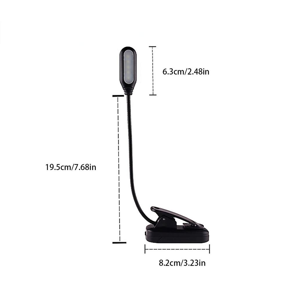 Adjustable LED Clip-On Desk Lamp Battery Powered Flexible Study Reading Battery Learning Book Lamp Portable Bedroom Light