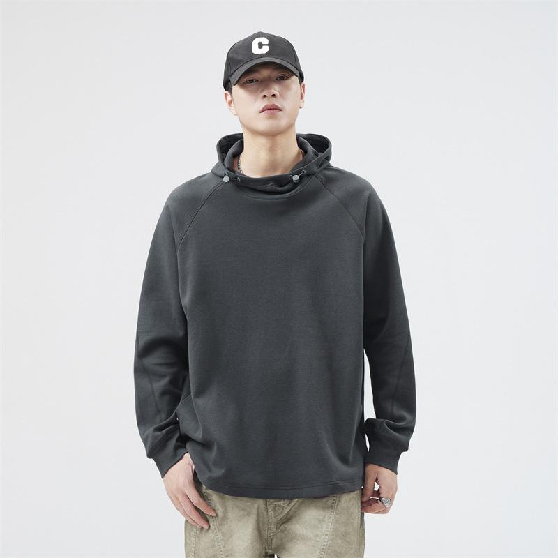 

Новая осенняя приятная к коже мягкая и эластичная ткань для улицы спортивная футболка с капюшоном и длинным рукавом базовая футболка 4XL