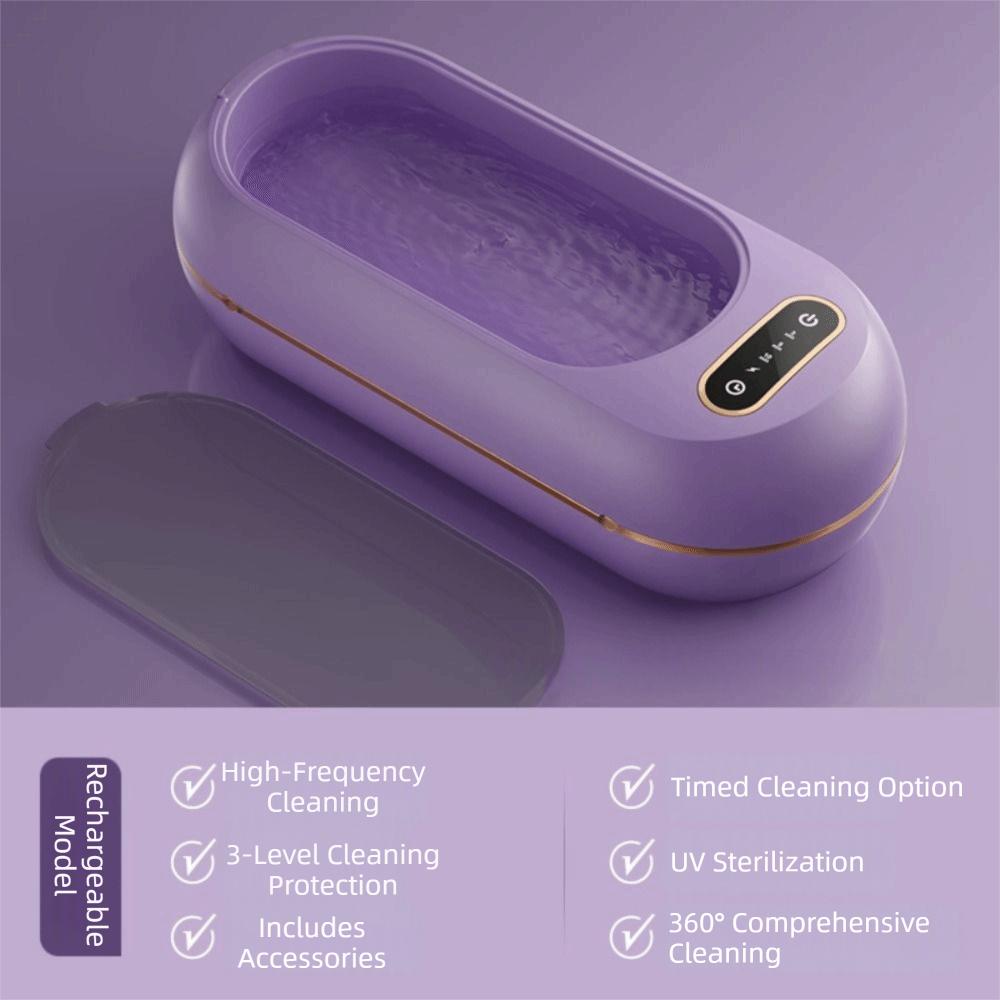 3 modes Versatile Ultrasonic Cleaning Machine Vibration Wash Cleaner for Ring Glasses Makeup Brush