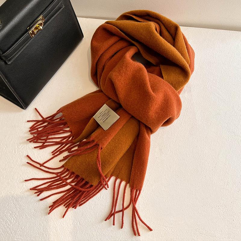 Pure Wool Scarf Men's High-end Winter Men's Scarf Men's