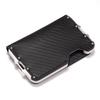RFID Anti-Magnetic Men's Leather Metal Card Bag Multifunctional Aluminum Alloy Bank Credit Card Holder Wallet