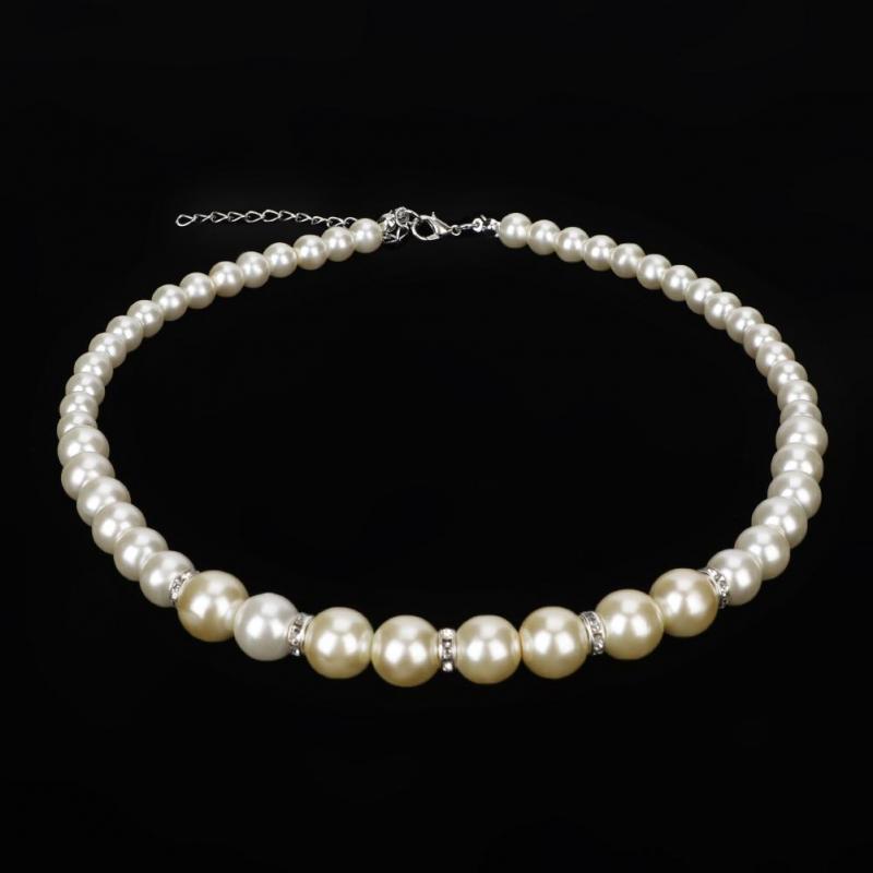 Buy Faux Pearl Wedding Necklace Earring 