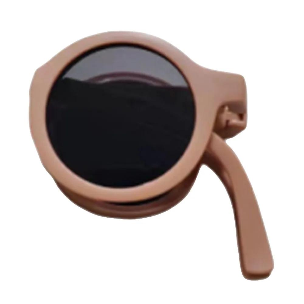 

Candy Colored Children S Sunglasses Round Frame Foldable Design Stylish Sunglasses Macaron Colored Sun Protection