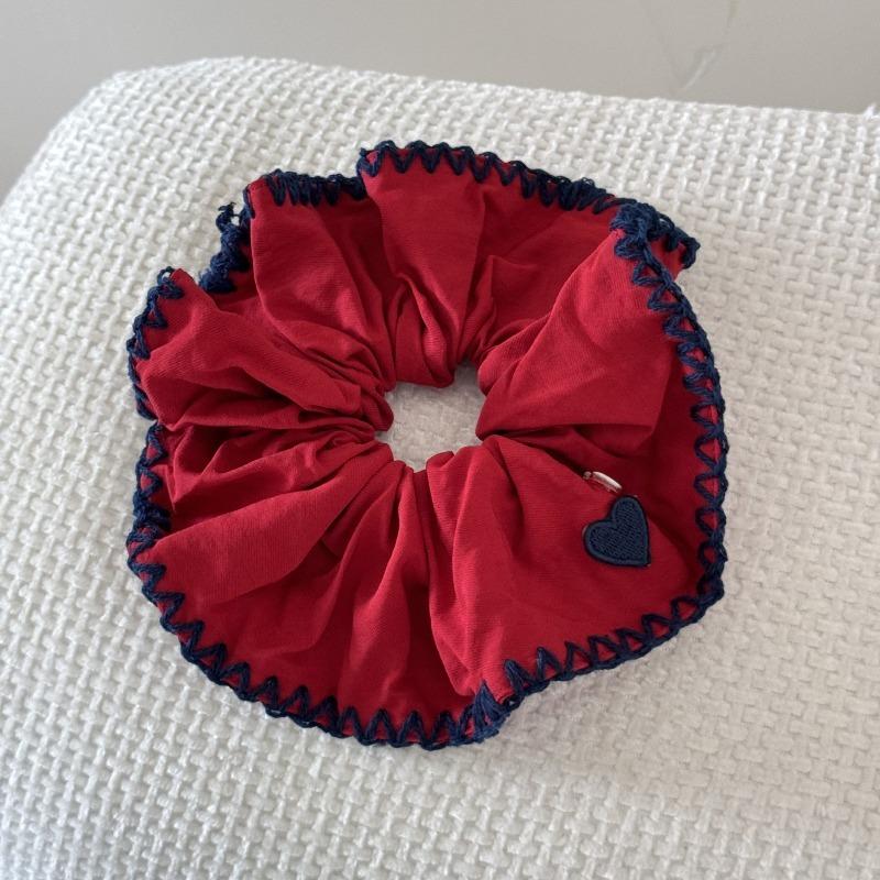 Volán vysoké elastické gumičky do vlasů Dívčí Francouzské Vintage Elegantní gumičky Stuha Sponky do vlasů Ženy Dívky Roztomilé doplňky pro úpravu vlasů