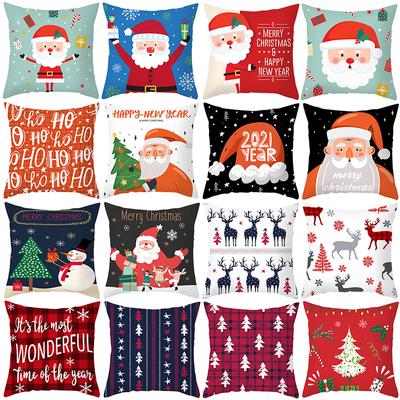 Ev Dekor Merry Christmas Yastık Kılıfı Ev Noel Süslemeleri Noel Hediyesi Süs Yastık Kılıfı 45x45 cm funda de almohada