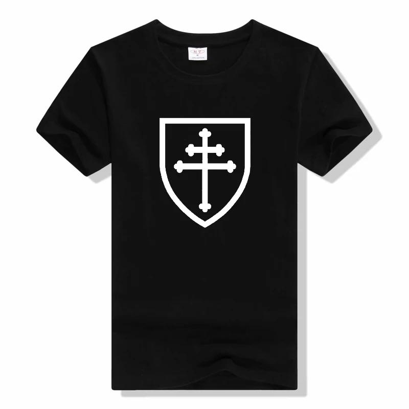 

Cross of Lorraine T-Shirt Aesthetic clothing sweat shirts graphic t shirts fashion casual Cotton Tee Short sleeved t shirt XXXL