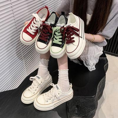 Koreanische Canvas-Schuhe 22 Herbst Neu Dopamin Atmungsaktiv Kleine Höherwachsende Lässige Board-Schuhe