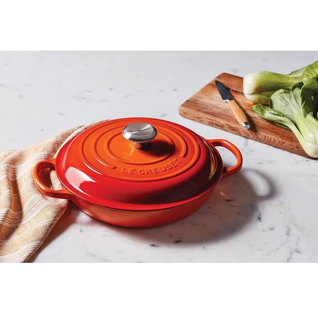 Frying Pan Le Creuset Gourmet Professional, Cast Iron, Round, 30 Cm, 3.5 L, Red (21180300902430)