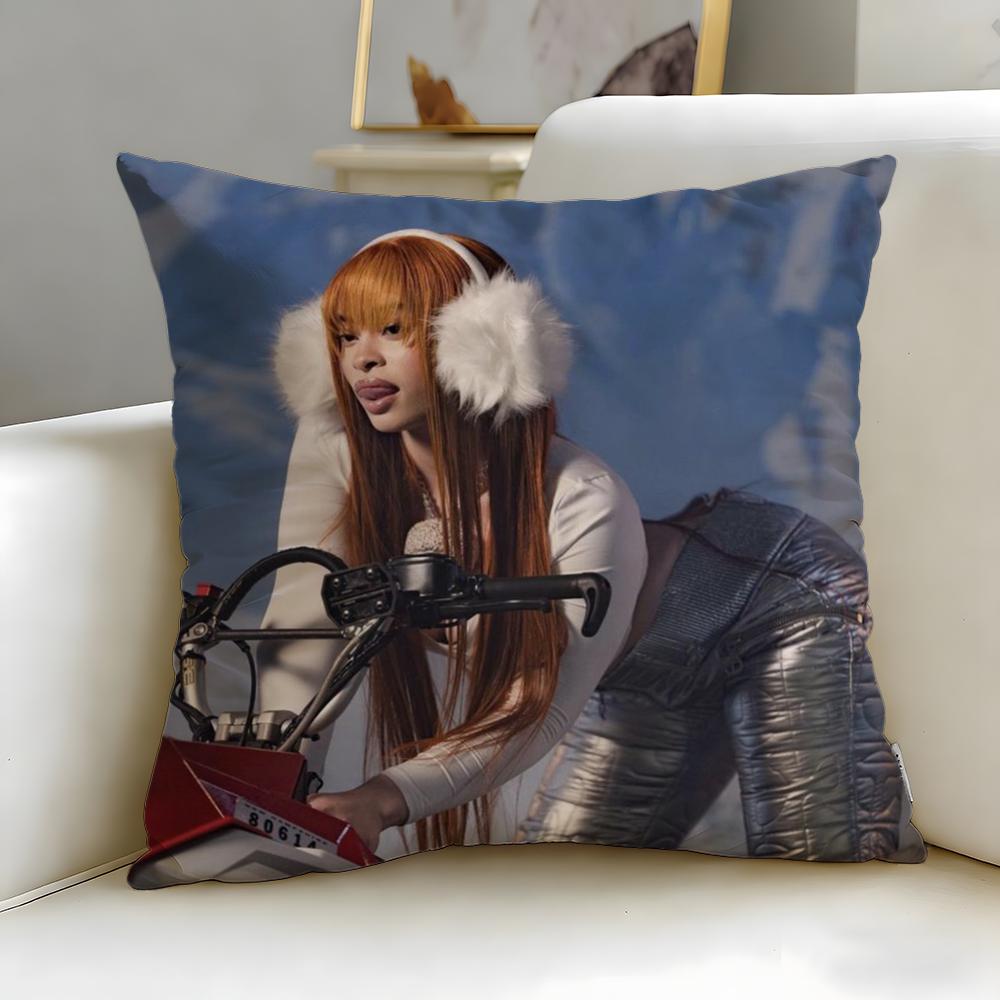 popular rapper Ice Spice Cushion Cover Soft EasyWash Pillow Case Versatile for Couch Bed Travel and Office