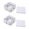 2 STÜCK Elektrischer Anschlusskasten mit Ausbruchöffnung ABS-Kunststoff IP55 Wasserdichtes Projektgehäuse 85x85x50mm