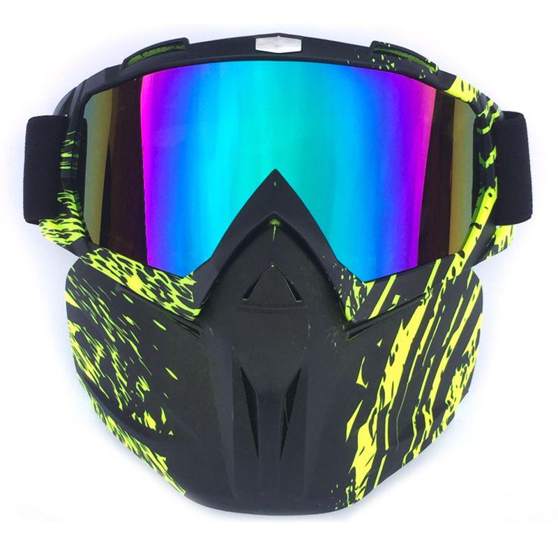 Lightweight High-strength Winter Snow Sports Ski Snowboard Snowmobile Face Mask Shield Goggles Glasses