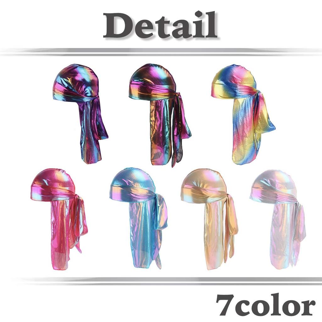 WHITE FANG Turban Cap Bandana Hat Headband Party Event Dance Cosplay CA430 (04 Multi)