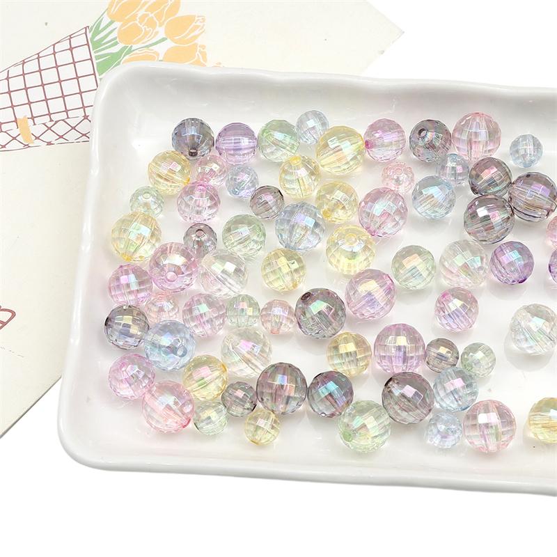 20 pz/borsa Acrilico Foro Dritto Colore Brillante Speciale A Classe 96 Viso Terra Perline Bracciale FAI DA TE Collana Orecchini Accessori di Gioielli