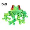 3D Printed Magnetic Frog Articulated Frog with Movable Joints Flexible Animal Stress Relief Toy for Home Office Refrigerators Desk Decoration