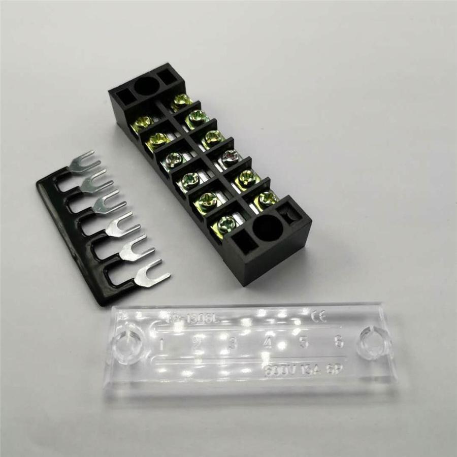 Position Auto Marine Power Distribution Bus Bar Terminal Block 5 Set 15A 600V